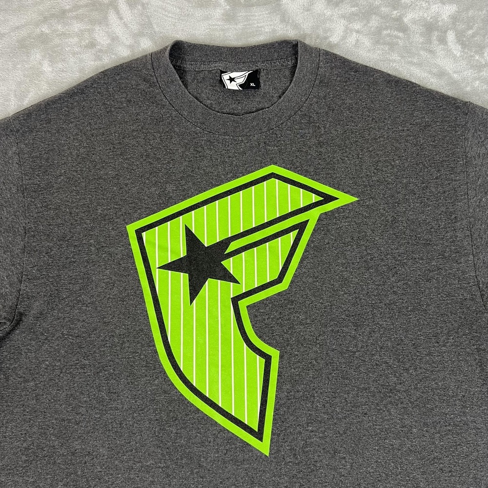 Famous Stars & Straps Shirt Mens XL Gray Neon Logo Graphic Tee Streetwear - Picture 2 of 9